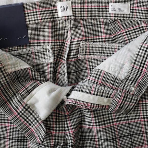 Gap Skinny Ankle Pants Bi-Strength, Gray Plaid - Picture 9 of 12